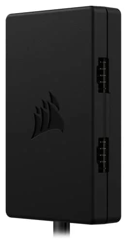 Corsair Internal 4-Port USB 2.0 Hub - 4X 9-Pin USB 2.0 Ports - Easy Magnetic Installation - Compatible with Most Intel® and AMD® Motherboards - Black thumbnail 4