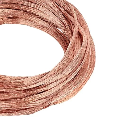 BENECREAT 3mm Flat Copper Braided Ground Strap 8m (26ft) | 1.5mm² Conductor for Noise Reduction thumbnail 6