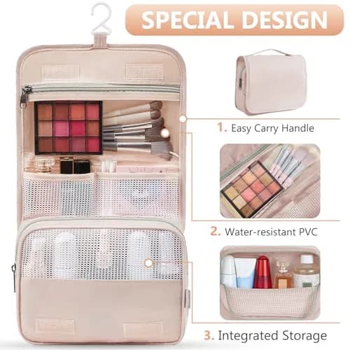 OlarHike 8 Set Packing Cubes for Travel | Durable Suitcase Organizer with Shoe & Toiletry Bag (8 Pack, Cream) thumbnail 3
