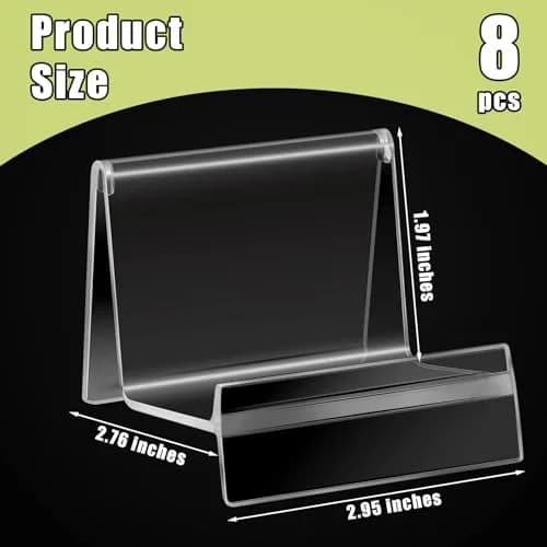 Weysat Clear Acrylic Purse Display Stands 7.5 cm (2.95 in) — Set of 6 | Organize Handbags & Jewelry thumbnail 2