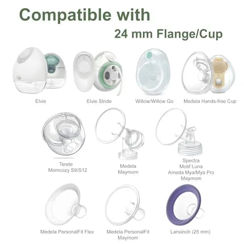 Maymom Flange Insert 19mm for 24mm Shields | BPA-Free Silicone, 2-Pack thumbnail 4