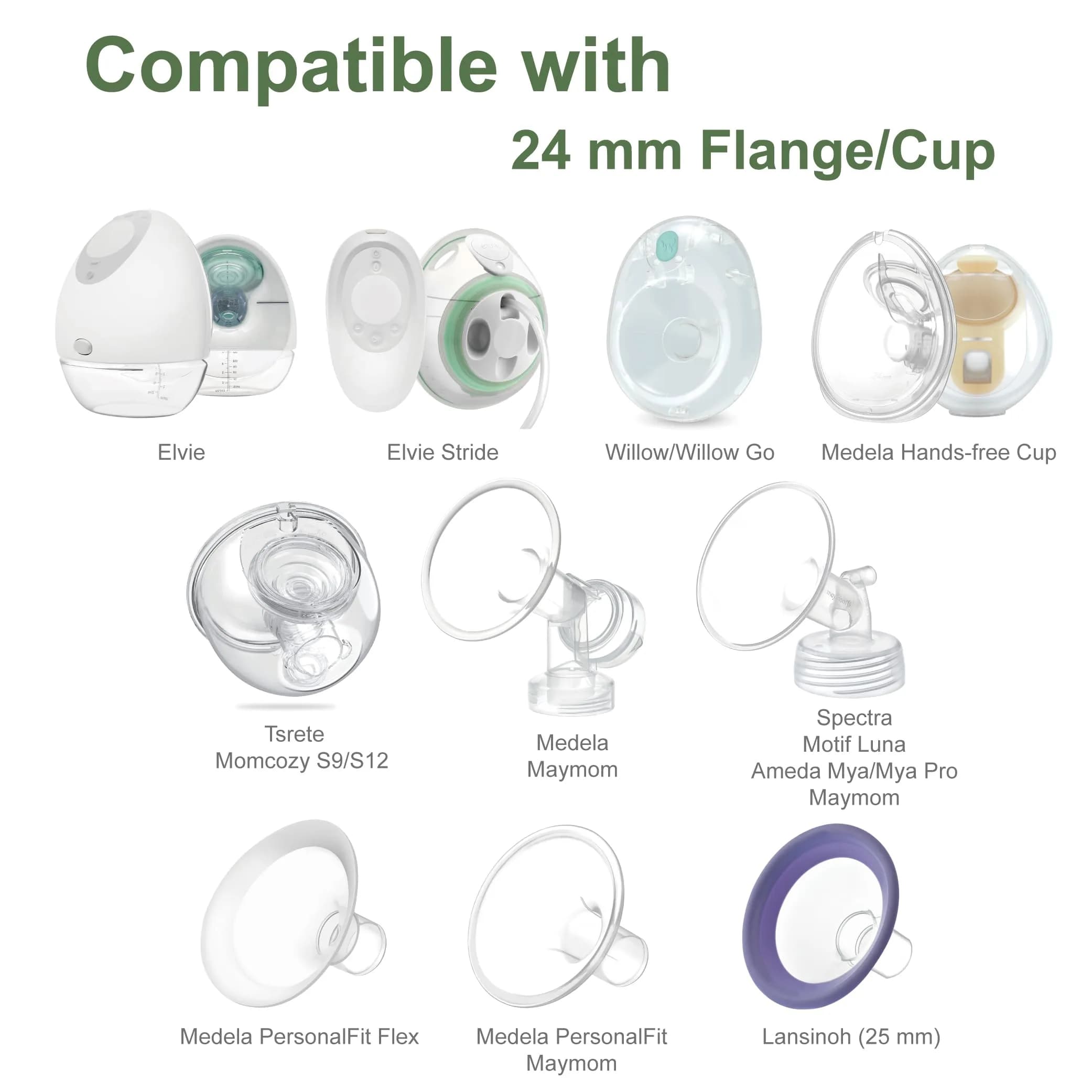 Maymom Flange Insert 19mm for 24mm Shields | BPA-Free Silicone, 2-Pack - view 4
