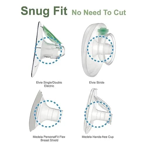 Maymom Flange Insert 19mm for 24mm Shields | BPA-Free Silicone, 2-Pack thumbnail 7
