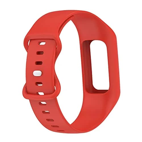 Gheper Soft Silicone Watchband Compatible with Fitbit Charge 6/5/4/3/3SE, Red, 16mm (0.63 inches) | Breathable & Durable Replacement Strap thumbnail 5
