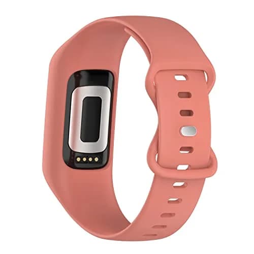 Gheper Soft Silicone Watchband for Fitbit Charge 6/5/4/3/3SE, Pink, 16mm (5.5"-8.7" Wrists) thumbnail 3