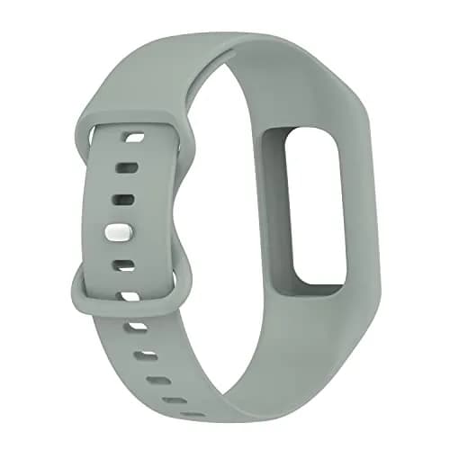 Gheper Soft Silicone Watchband Compatible with Fitbit Charge 6/5/4/3/3SE Gray | Adjustable Fit 5.5"-8.7" Wrists thumbnail 5
