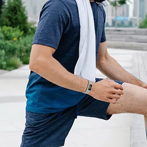Gheper Soft Silicone Watchband Compatible with Fitbit Charge 6/5/4/3/3SE Gray | Adjustable Fit 5.5"-8.7" Wrists thumbnail 7