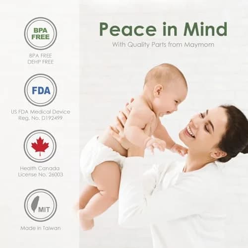 Maymom 21mm Flange Inserts for 24mm Breast Shields | BPA-Free Silicone, 2-Pack thumbnail 2