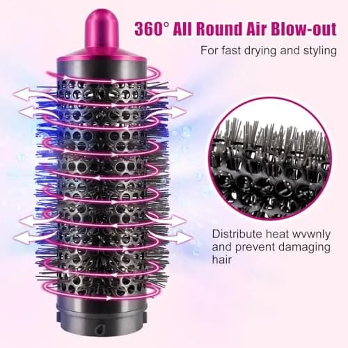 Chuancheng Round Volumizing Brush for Dyson Airwrap HS01/HS05 Attachment | 7.6 cm (3 inch) Barrel for Limp Flat Hair thumbnail 4