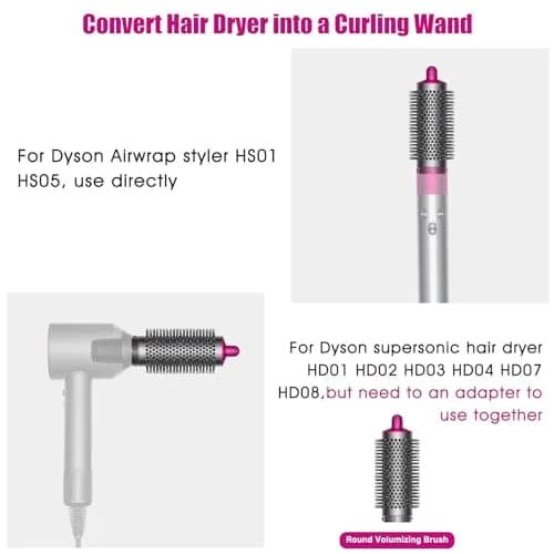Chuancheng Round Volumizing Brush for Dyson Airwrap HS01/HS05 Attachment | 7.6 cm (3 inch) Barrel for Limp Flat Hair thumbnail 2