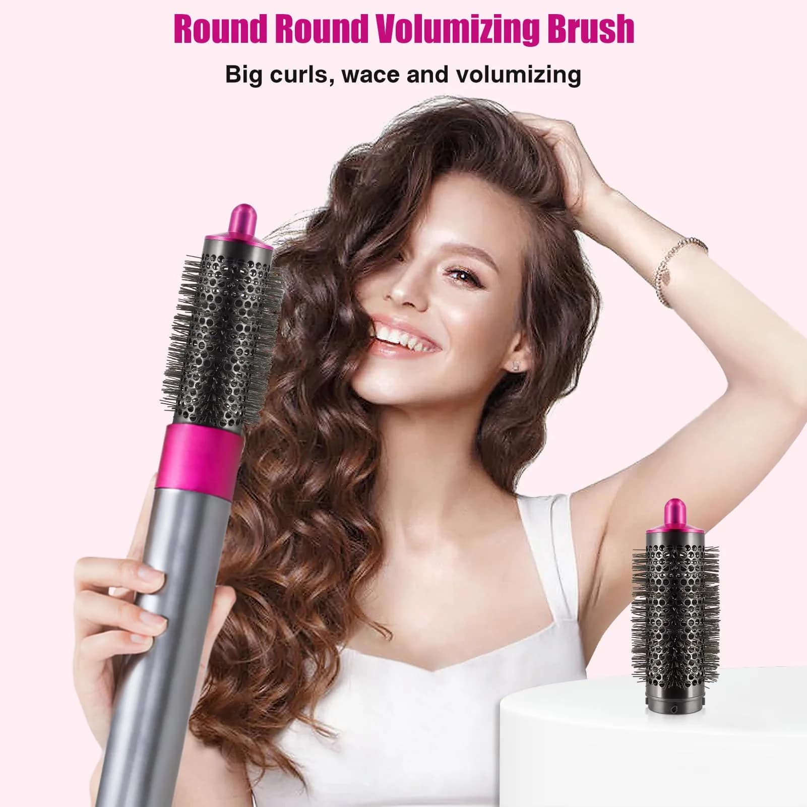 Chuancheng Round Volumizing Brush for Dyson Airwrap HS01/HS05 Attachment | 7.6 cm (3 inch) Barrel for Limp Flat Hair - view 3
