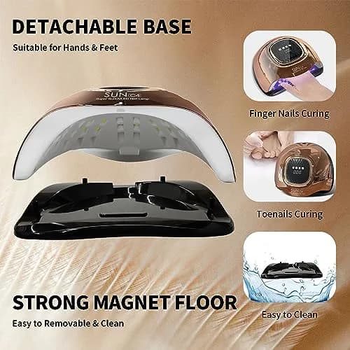 MIRAGE LAYON UV Light for Nails 288W | 4 Timer Settings, Fast 10s Drying, Professional Nail Art Accessory thumbnail 5