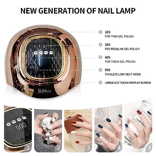 MIRAGE LAYON UV Light for Nails 288W | 4 Timer Settings, Fast 10s Drying, Professional Nail Art Accessory thumbnail 2