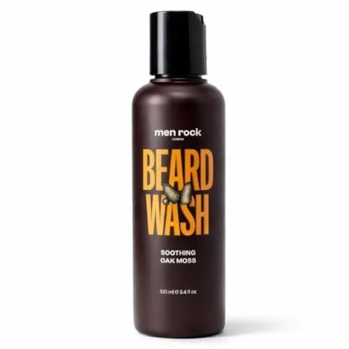 Men Rock Soothing Beard Wash - Oak Moss - Moisturizing Beard Shampoo 3.4 oz | Deep Cleansing & Hydrating thumbnail 1