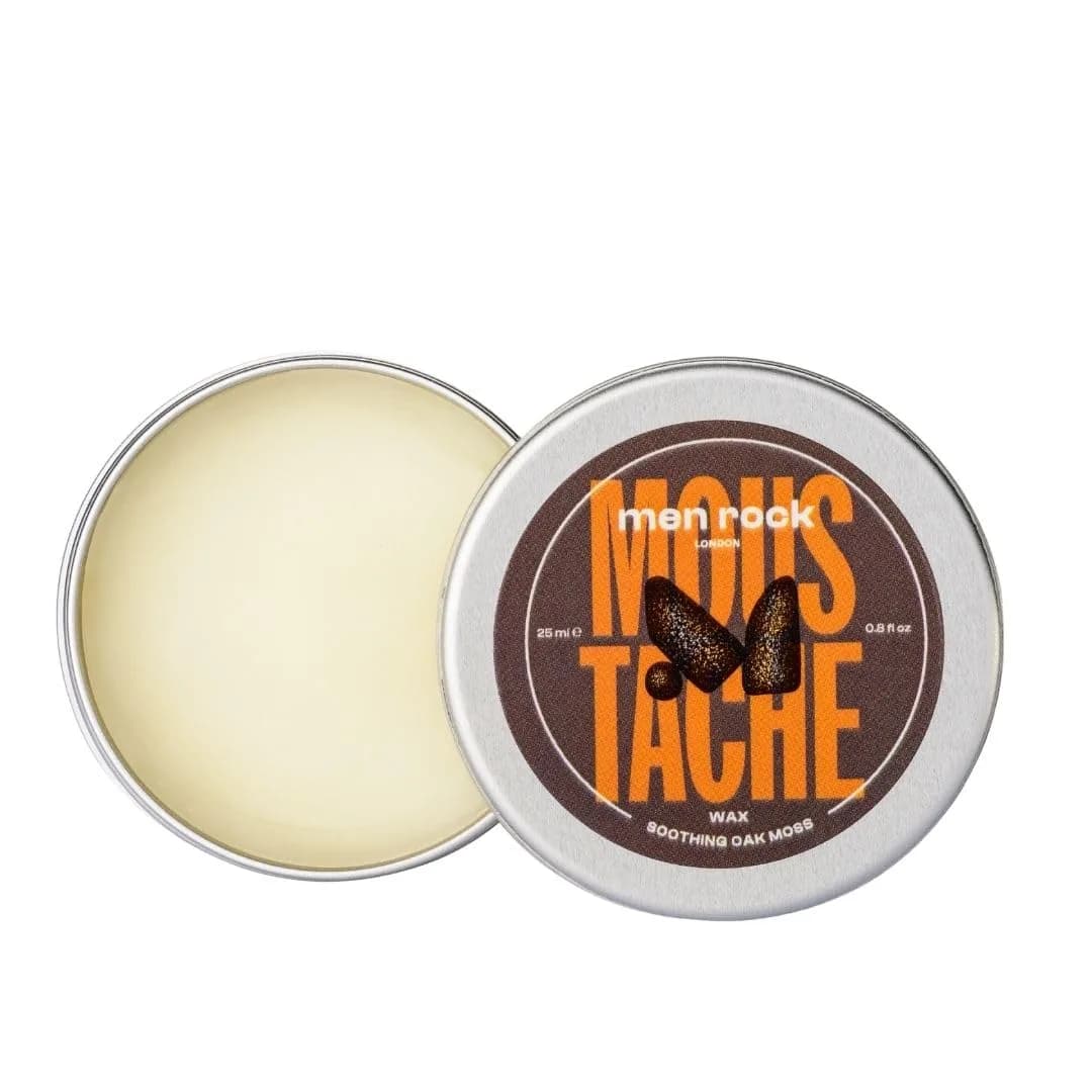 Men Rock Soothing Moustache Wax 25ml | Moisturizes & Styles with Argan Oil