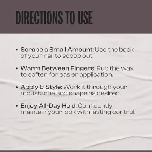 Men Rock Soothing Moustache Wax 25ml | Moisturizes & Styles with Argan Oil thumbnail 4