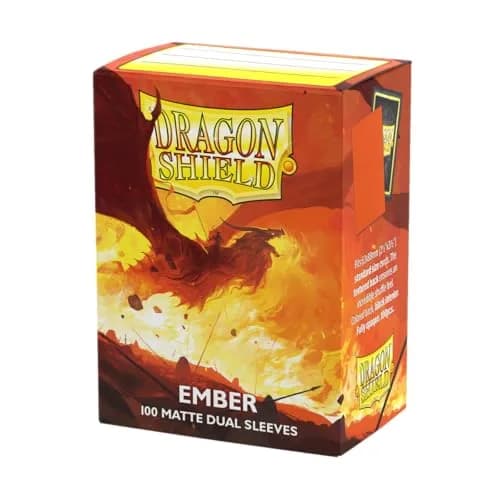 Dragon Shield Matte Dual Standard Size Card Sleeves (100 CT, Ember) | USA Imported TCG Protection - main product image