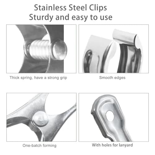 Samhopo Garden Clips 20Pcs | Metal Greenhouse Clamps for Netting & Supports in India thumbnail 4