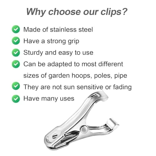 Samhopo Garden Clips 20Pcs | Metal Greenhouse Clamps for Netting & Supports in India thumbnail 5