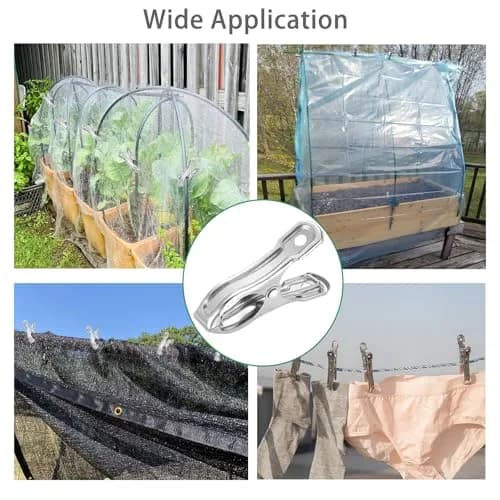 Samhopo Garden Clips 20Pcs | Metal Greenhouse Clamps for Netting & Supports in India thumbnail 2