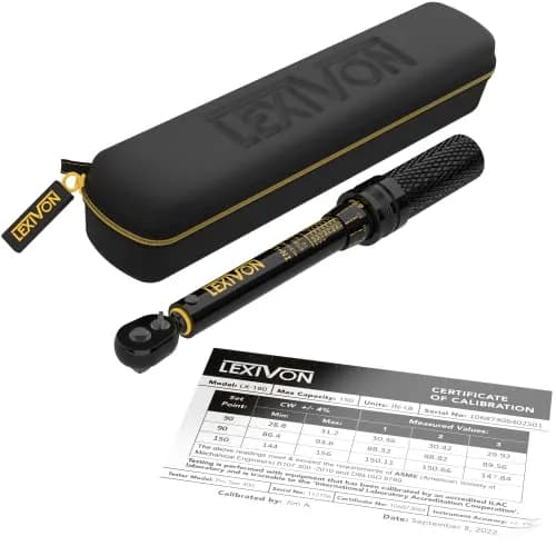 LEXIVON 1/4-Inch Drive Click Torque Wrench 10-150 in-lb (1.1-16.9 Nm) | 72-Tooth Gear Dual-Direction, Calibration Certified thumbnail 1