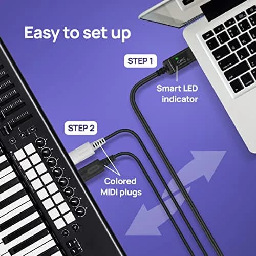 CME U2MIDI Pro - High-Speed USB MIDI Cable with Filter & Mapper 6.5ft | Plug & Play MIDI Interface for Computer & Instruments thumbnail 4