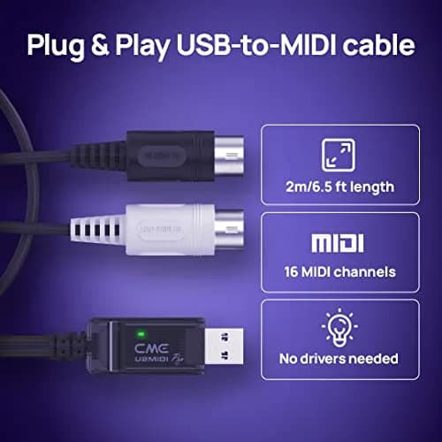 CME U2MIDI Pro - High-Speed USB MIDI Cable with Filter & Mapper 6.5ft | Plug & Play MIDI Interface for Computer & Instruments thumbnail 8