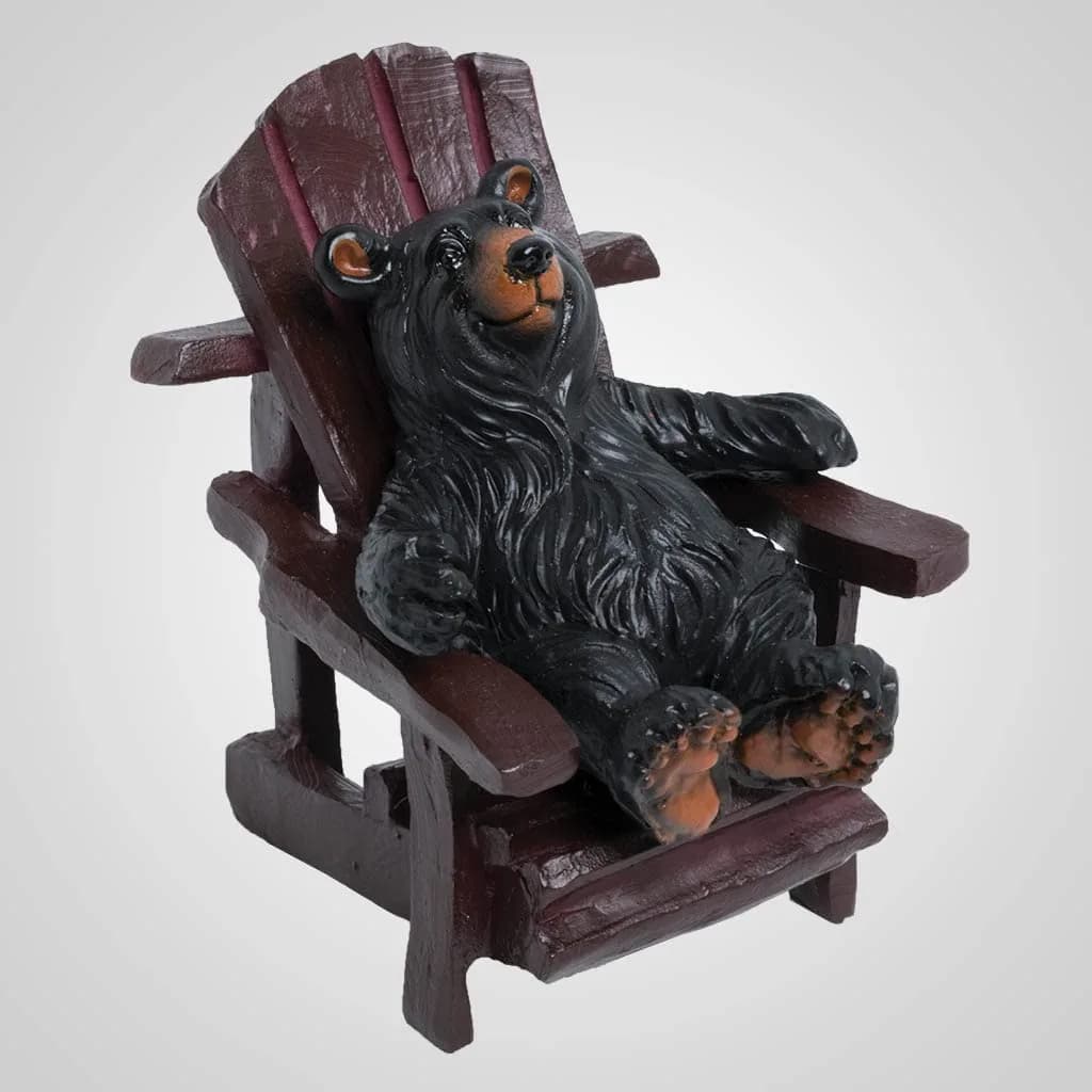 Lipco Figurine in Adirondack Chair | Classic Space Theme, Multicolor, Wood (2.2x2.9x2.0 inches)