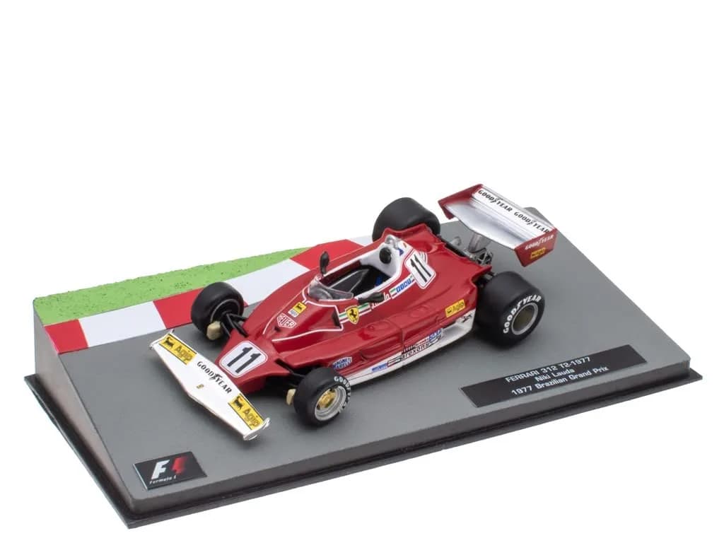 OPO 10 - Miniature Formula 1 Car 1/43 Red | Compatible with Ferrari 312 T2 1977 — Red
