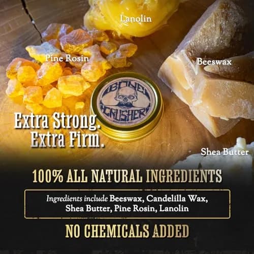 THE VINTAGE GROOMING CO. Bone Crusher Mustache Wax 28.35 g (1 oz) | Extra Strong Hold for All Mustache Styles thumbnail 4
