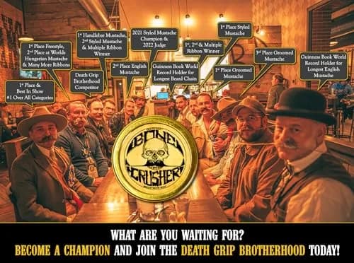THE VINTAGE GROOMING CO. Bone Crusher Mustache Wax 28.35 g (1 oz) | Extra Strong Hold for All Mustache Styles thumbnail 5