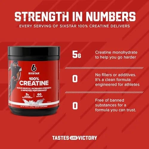 Six Star Creatine Monohydrate Powder 10.58oz | Unflavored, Clinically Proven thumbnail 4