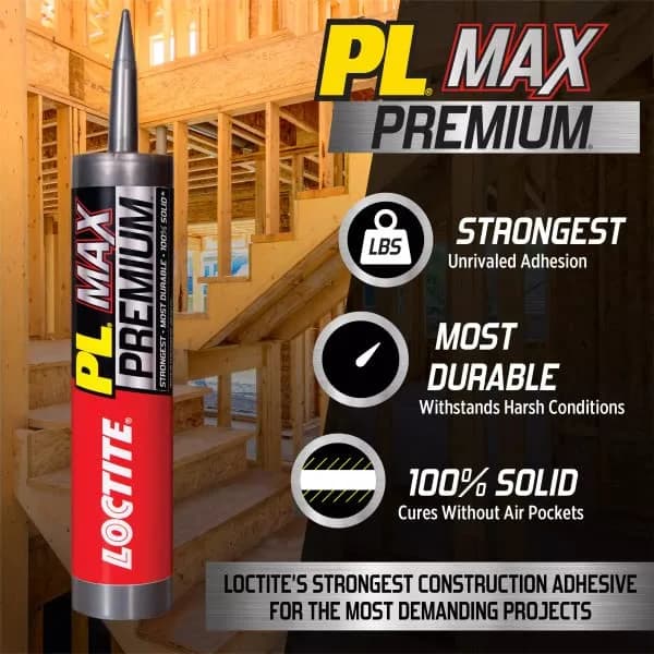 Loctite PL Premium Max Construction Adhesive 12 Pack | Heavy-Duty Waterproof Bond for Interior & Exterior thumbnail 11