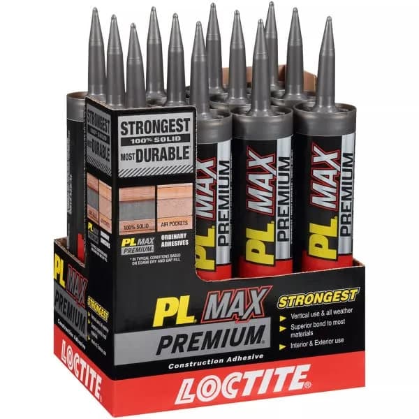 Loctite PL Premium Max Construction Adhesive 12 Pack | Heavy-Duty Waterproof Bond for Interior & Exterior thumbnail 3
