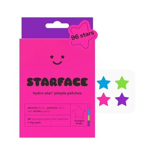 Starface Hydro-Star Party Pack Hydrocolloid Pimple Patches, 96 ct | Fun Star-Shaped Cover for Acne & Sensitive Skin thumbnail 1