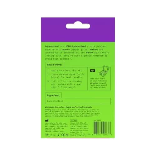 Starface Hydro-Star Party Pack Hydrocolloid Pimple Patches, 96 ct | Fun Star-Shaped Cover for Acne & Sensitive Skin thumbnail 7