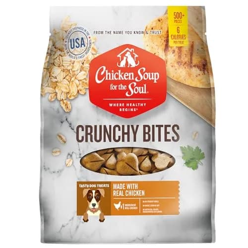 Chicken Soup for the Soul All Natural Premium Crunchy Bites Dog Treats, 32oz | Real Chicken First Ingredient thumbnail 1