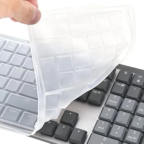 co2CREA Soft Silicone Keyboard Skin Cover for Logitech MX Mechanical Keyboard | Grey, Solid Pattern thumbnail 4