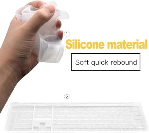 co2CREA Soft Silicone Keyboard Skin Cover for Logitech MX Mechanical Keyboard | Grey, Solid Pattern thumbnail 5