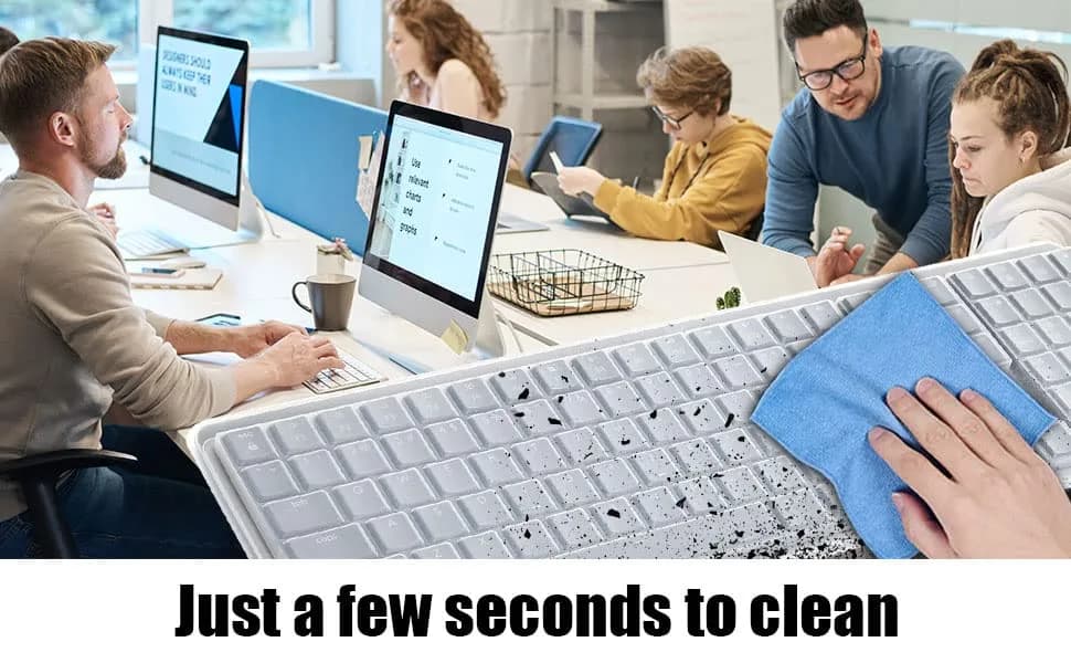 co2CREA Soft Silicone Keyboard Skin Cover for Logitech MX Mechanical Keyboard | Grey, Solid Pattern thumbnail 7
