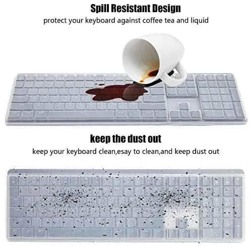 co2CREA Soft Silicone Keyboard Skin Cover for Logitech MX Mechanical Keyboard | Grey, Solid Pattern thumbnail 3