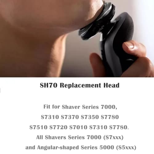 Suleto SH70/71 Replacement Heads for Philips Series 7000 Shavers, Rotary Blades for 7500 7530 S7370 S7371 S7720 (3-Pack, Blue) thumbnail 5