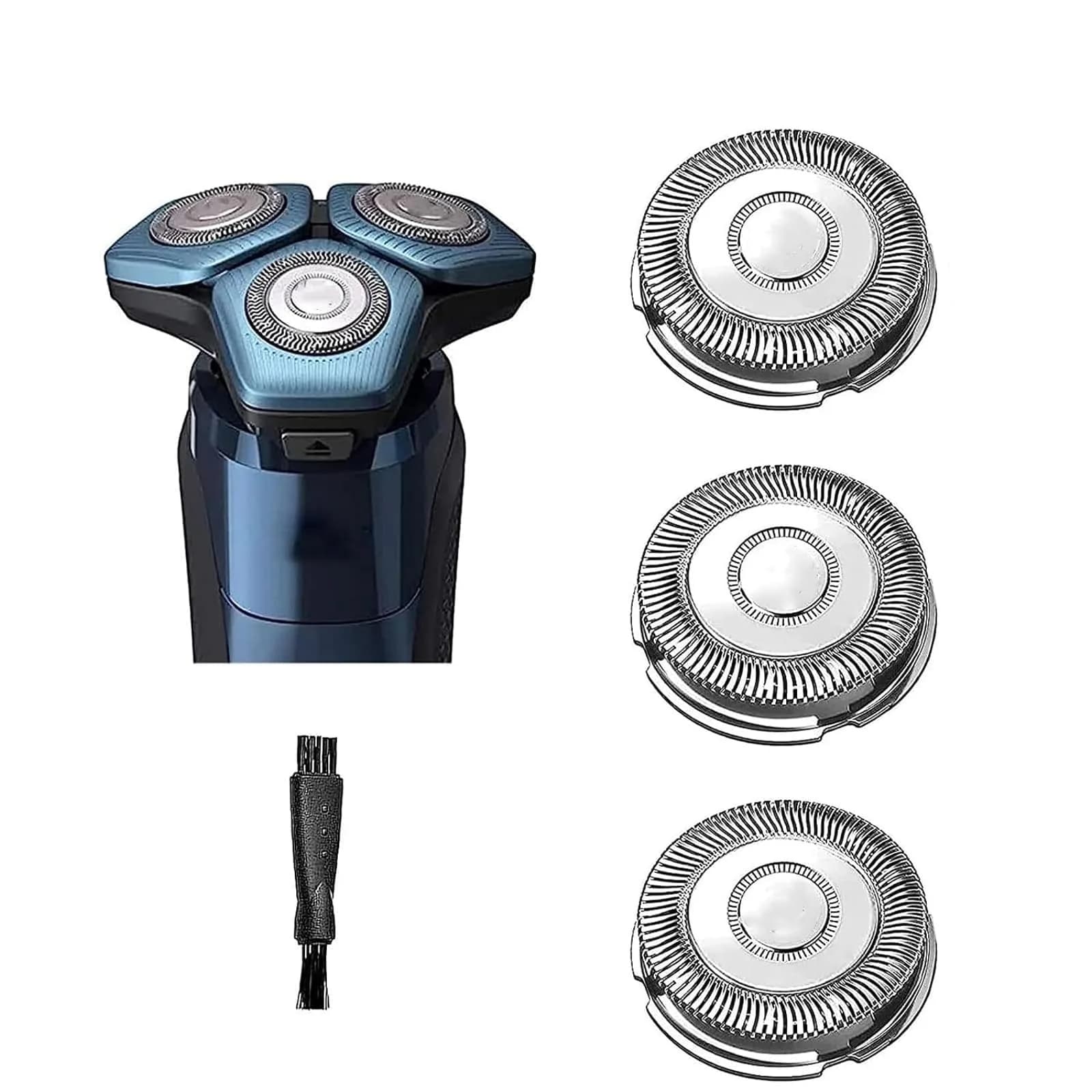 Suleto SH70/71 Replacement Heads for Philips Series 7000 Shavers, Rotary Blades for 7500 7530 S7370 S7371 S7720 (3-Pack, Blue)