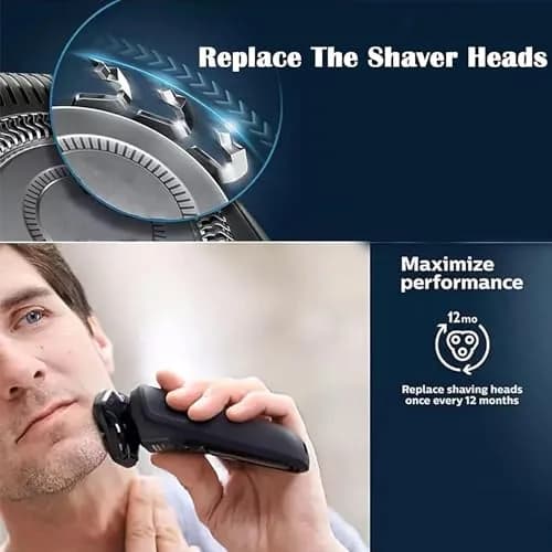 Suleto SH70/71 Replacement Heads for Philips Series 7000 Shavers, Rotary Blades for 7500 7530 S7370 S7371 S7720 (3-Pack, Blue) thumbnail 2