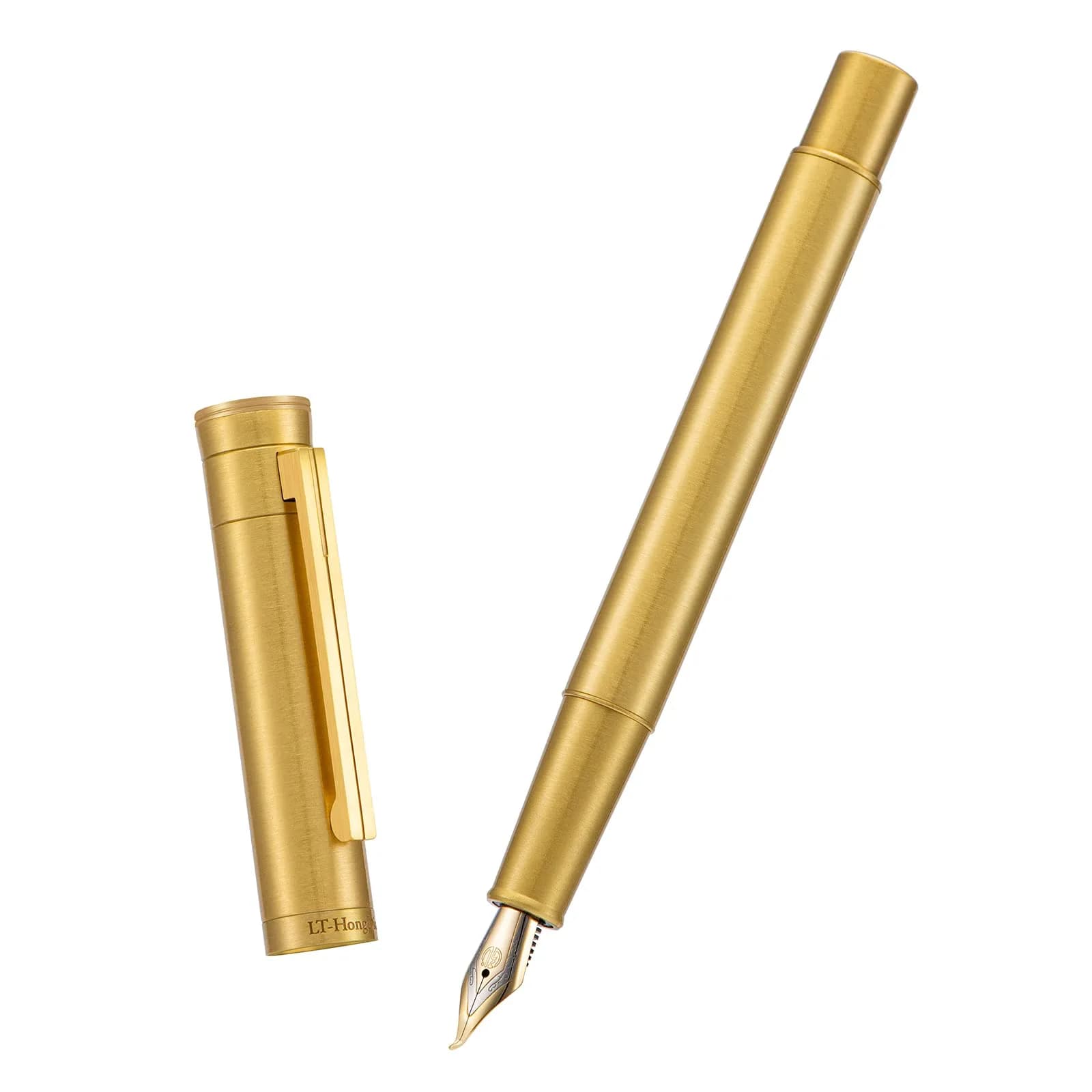 Asvine Brass Bent Nib Fountain Pen 138mm (5.43 in) | Calligraphy Writing Instrument - view 3