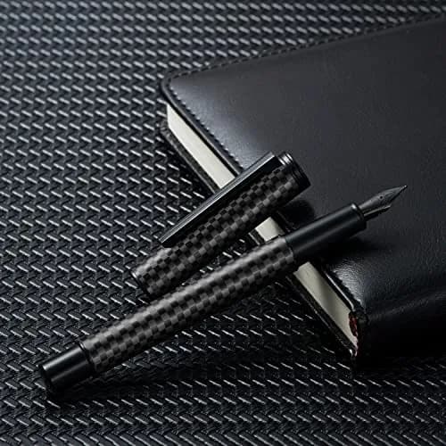 Hongdian Carbon Fiber Fountain Pen Fine Point 0.5mm (13.8cm / 5.4in) | Smooth Writing Experience thumbnail 9