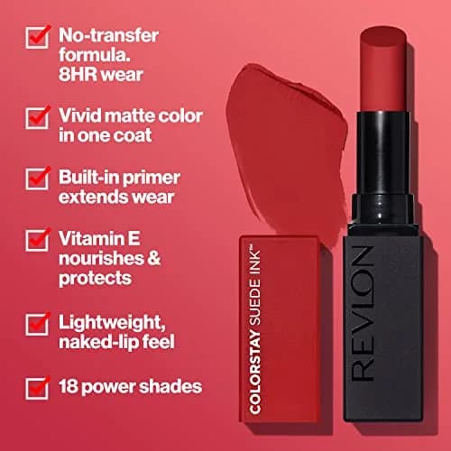 Revlon ColorStay Suede Ink Lipstick, 013 Stir The Pot, 2.5ml (0.09 fl oz) | 8-Hour Transfer-Proof Matte Color thumbnail 2