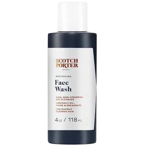 Scotch Porter Restoring Face Wash - Non-Stripping Gel Cleanser 4oz | Vegan, Paraben-Free, Sulfate-Free, Sensitive Skin thumbnail 1