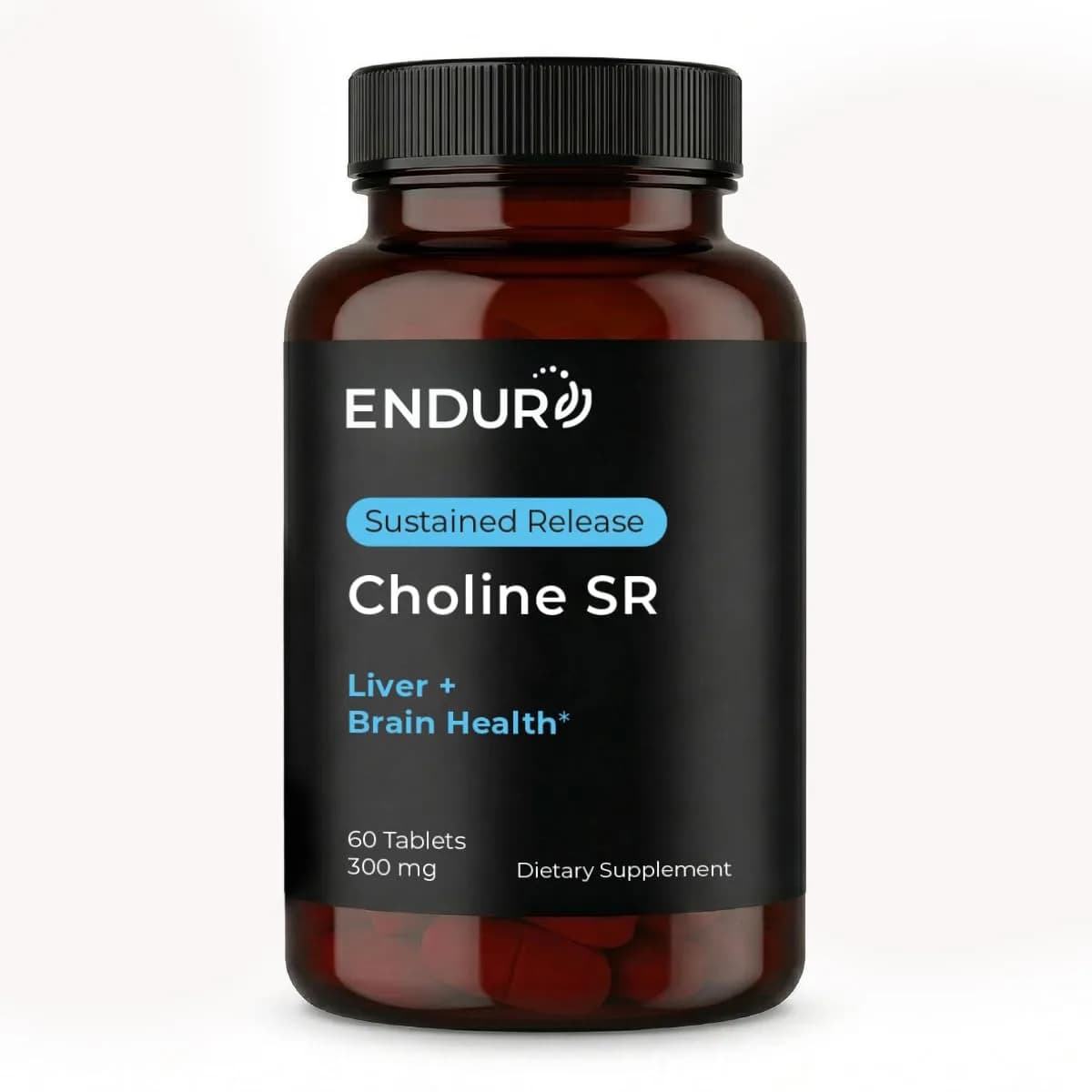 Endurance Products ENDUR Choline L(+) Bitartrate 300mg | Sustained Release, 60 Tablets for Brain & Liver Support — Tablet