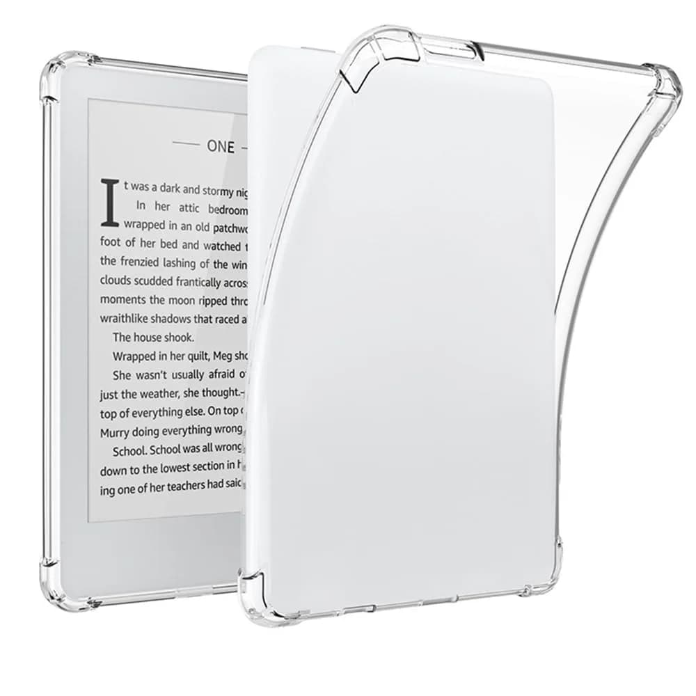 SFFINE Clear Case for 6" Kindle 10th Gen 2019 | Transparent TPU Cover Slim & Reinforced Corners — Transparent